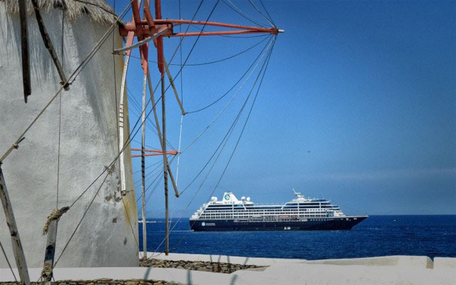 Cruising to the gay-friendly destination of Mykonos, Greece with Azamara Club Cruises.