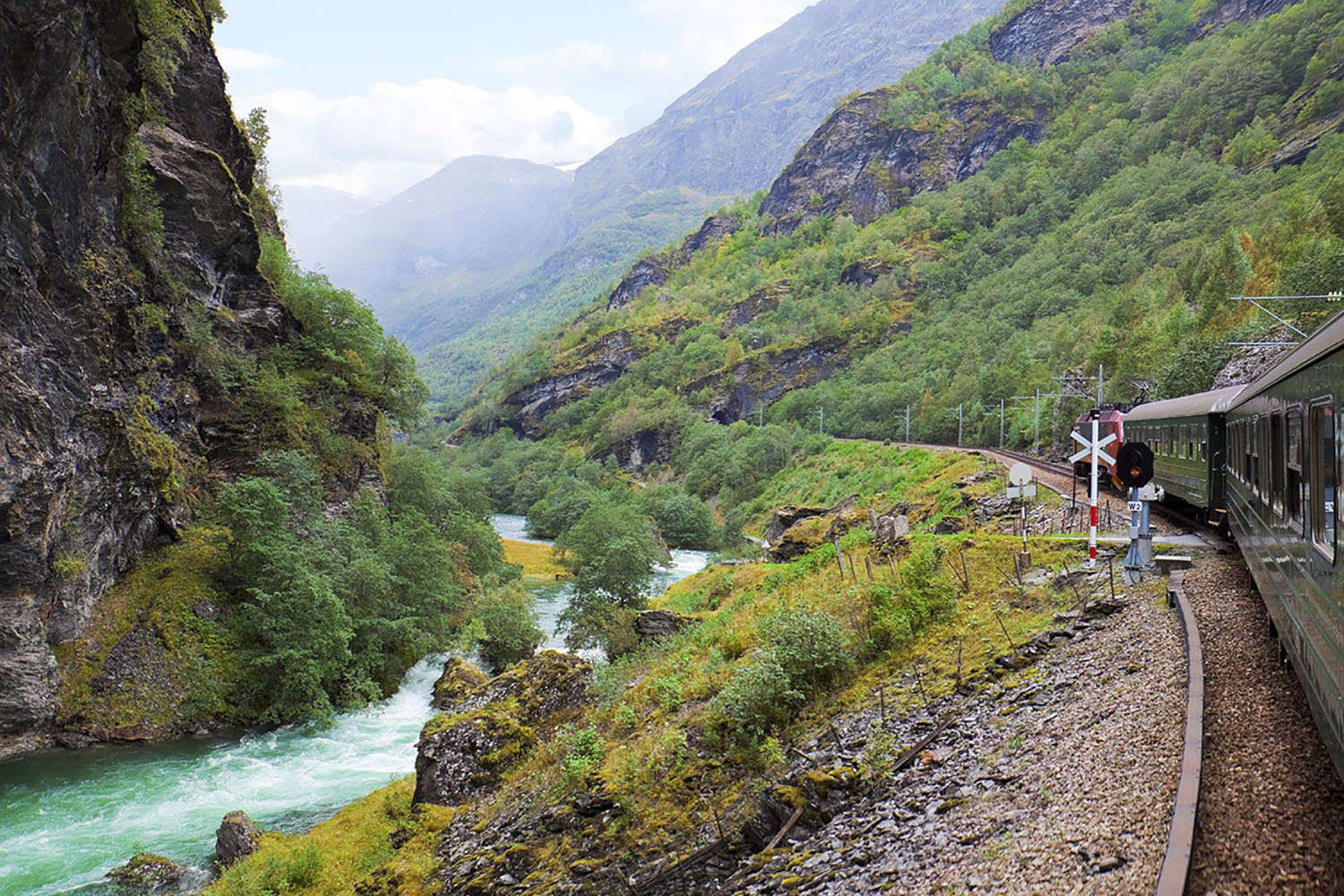 A ride on the Flam Railway in Norway delivers breathtaking scenery.