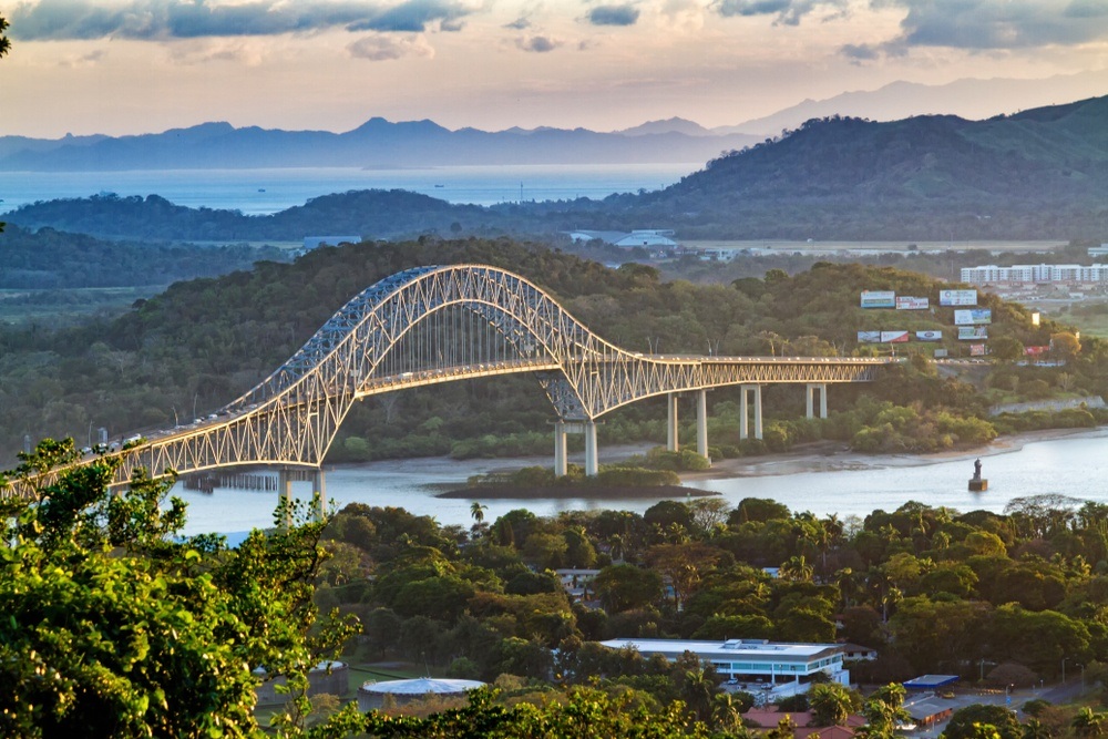 sunset bridge panama
