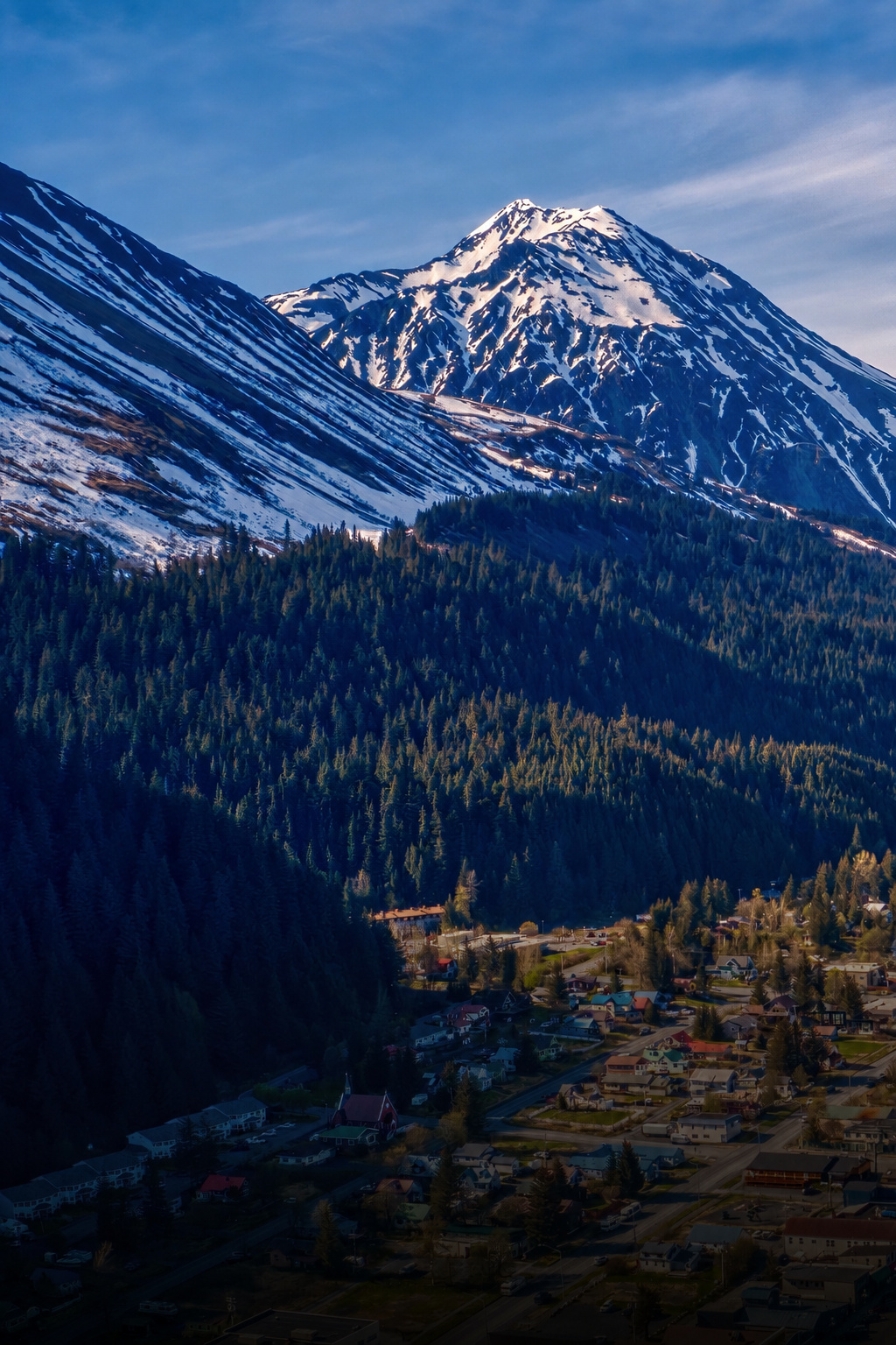 Seward beneath Alaska’s snowcapped mountains