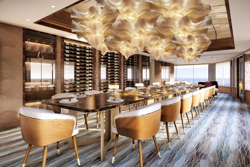 Park Güell overlooking the city and coastline of Barcelona, Spain.