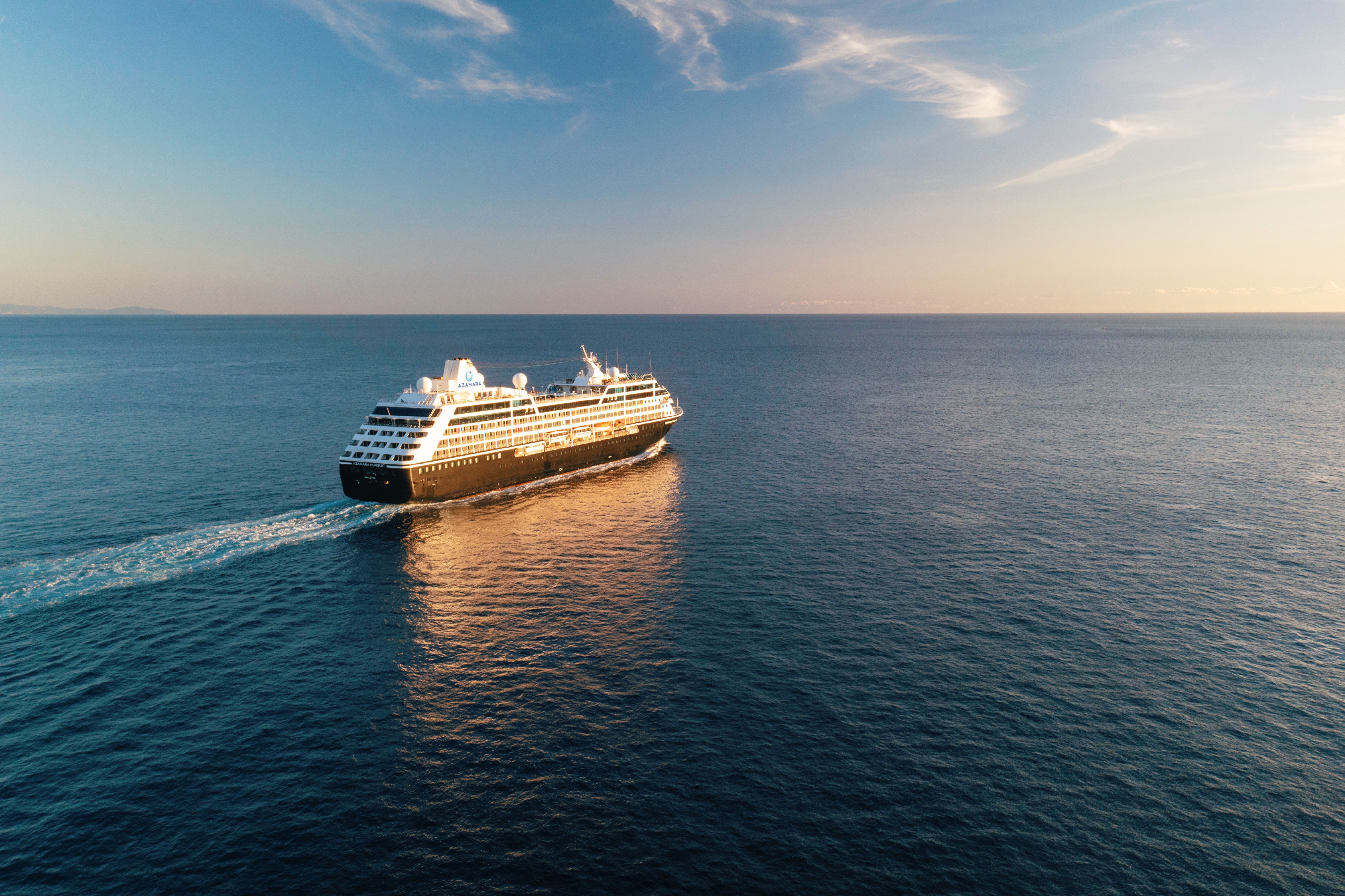 The Azamara Pursuit sails the waters outside Italy