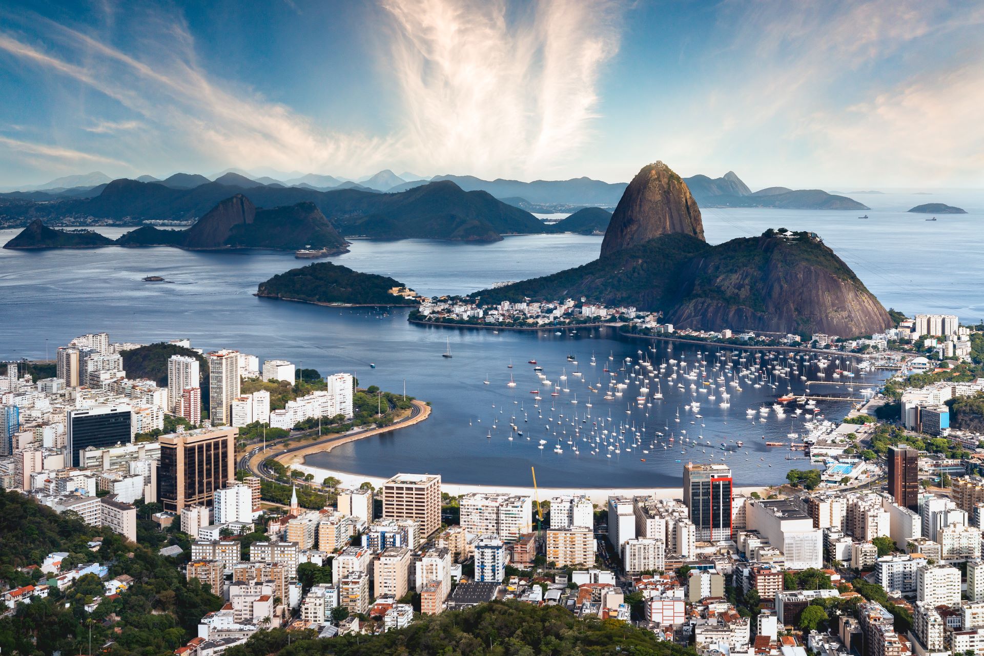 aerial view mountain and city