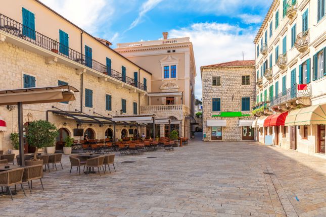 Cafés in Kotor’s historic Square of Arms