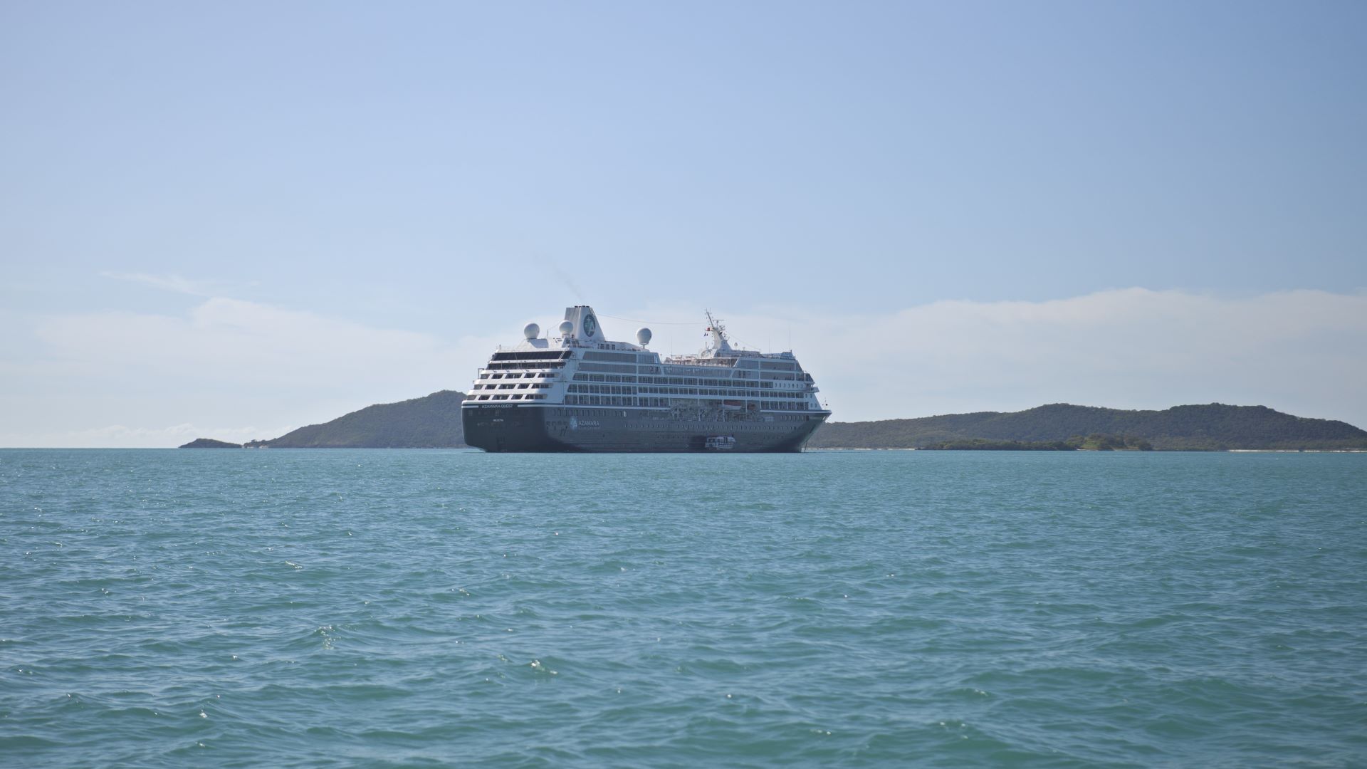 cruise ship at sea