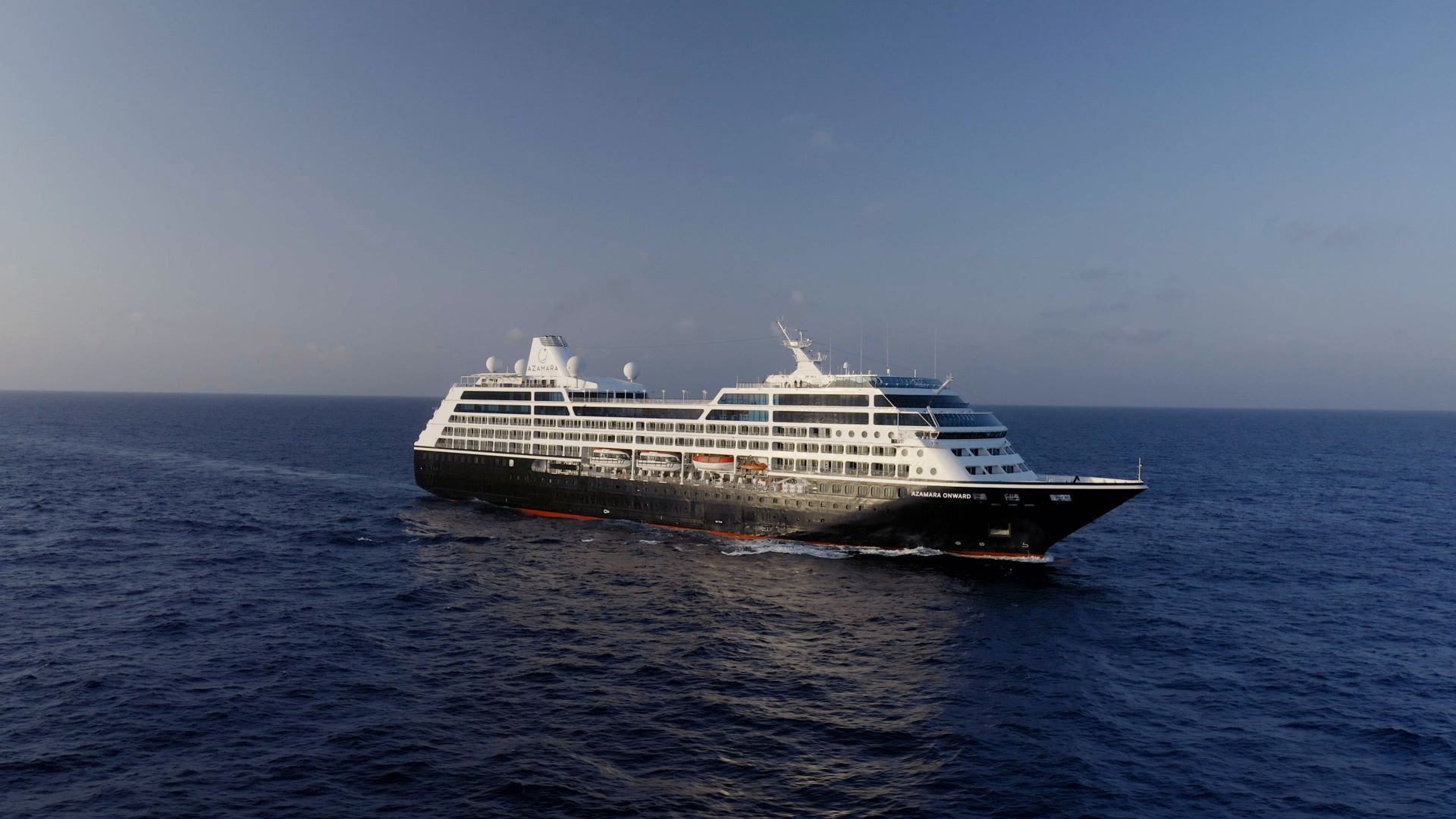 cruise ship at sea