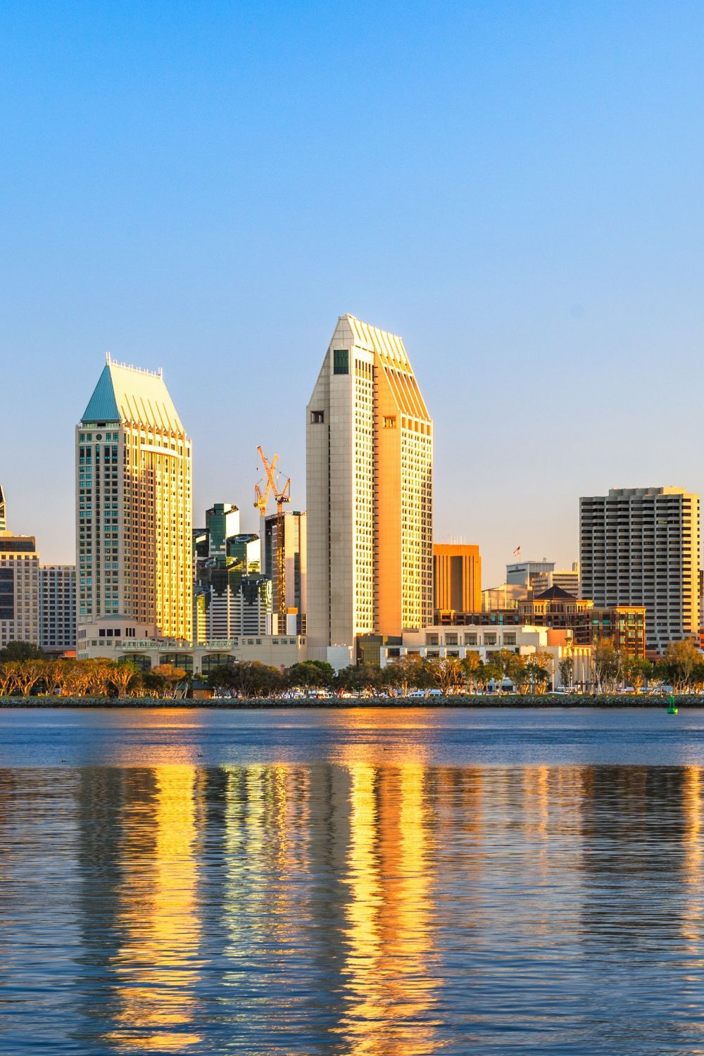 San Diego skyline reflected across the bay