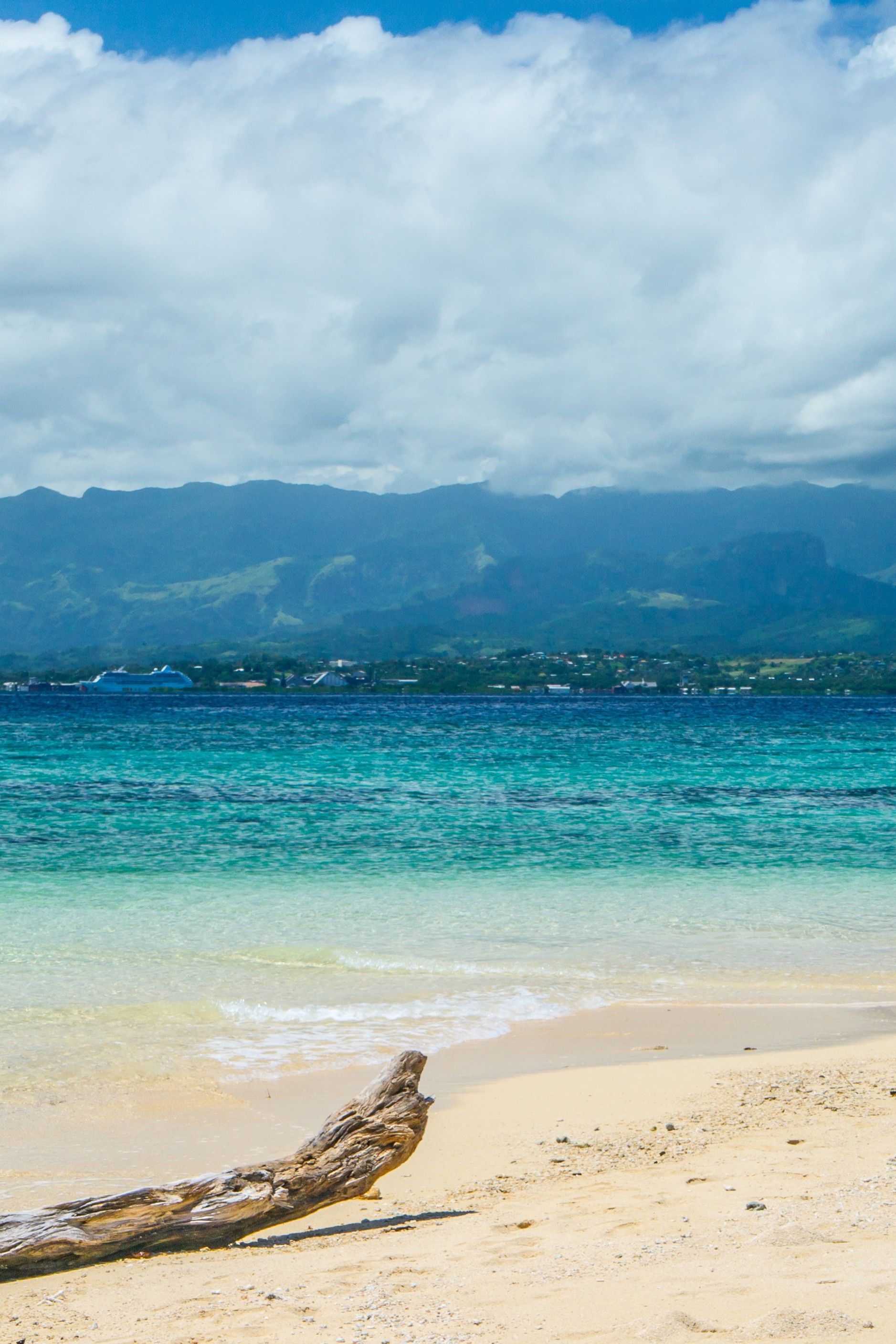 Tropical beach and turquoise waters in Fiji