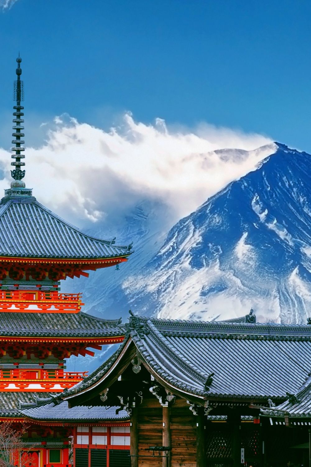 Pagoda and Mount Fuji