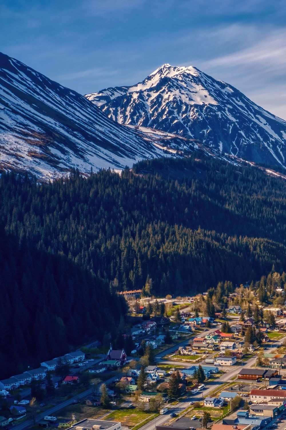 Seward beneath Alaska’s snowcapped mountains