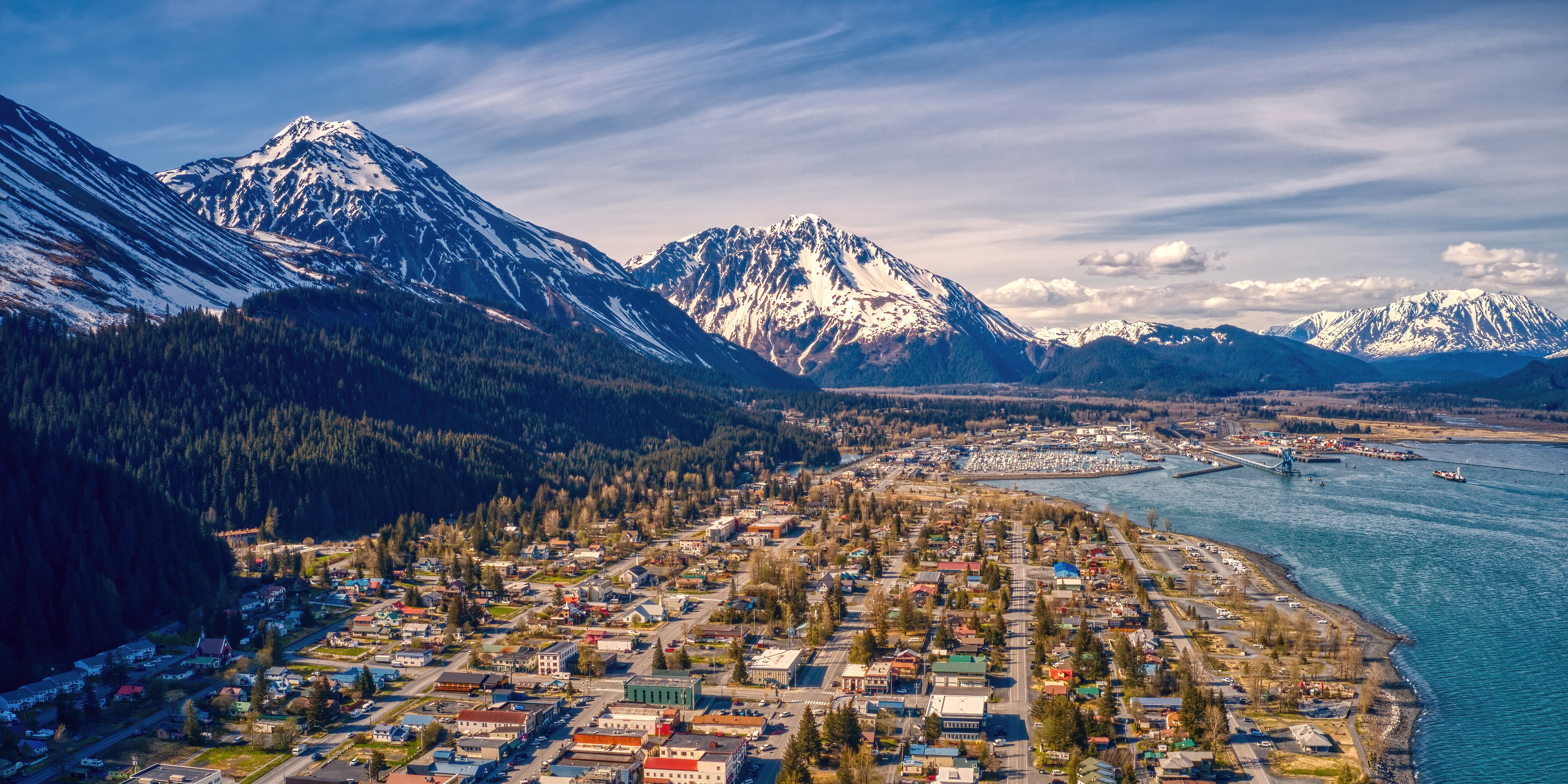 Seward beneath Alaska’s snowcapped mountains