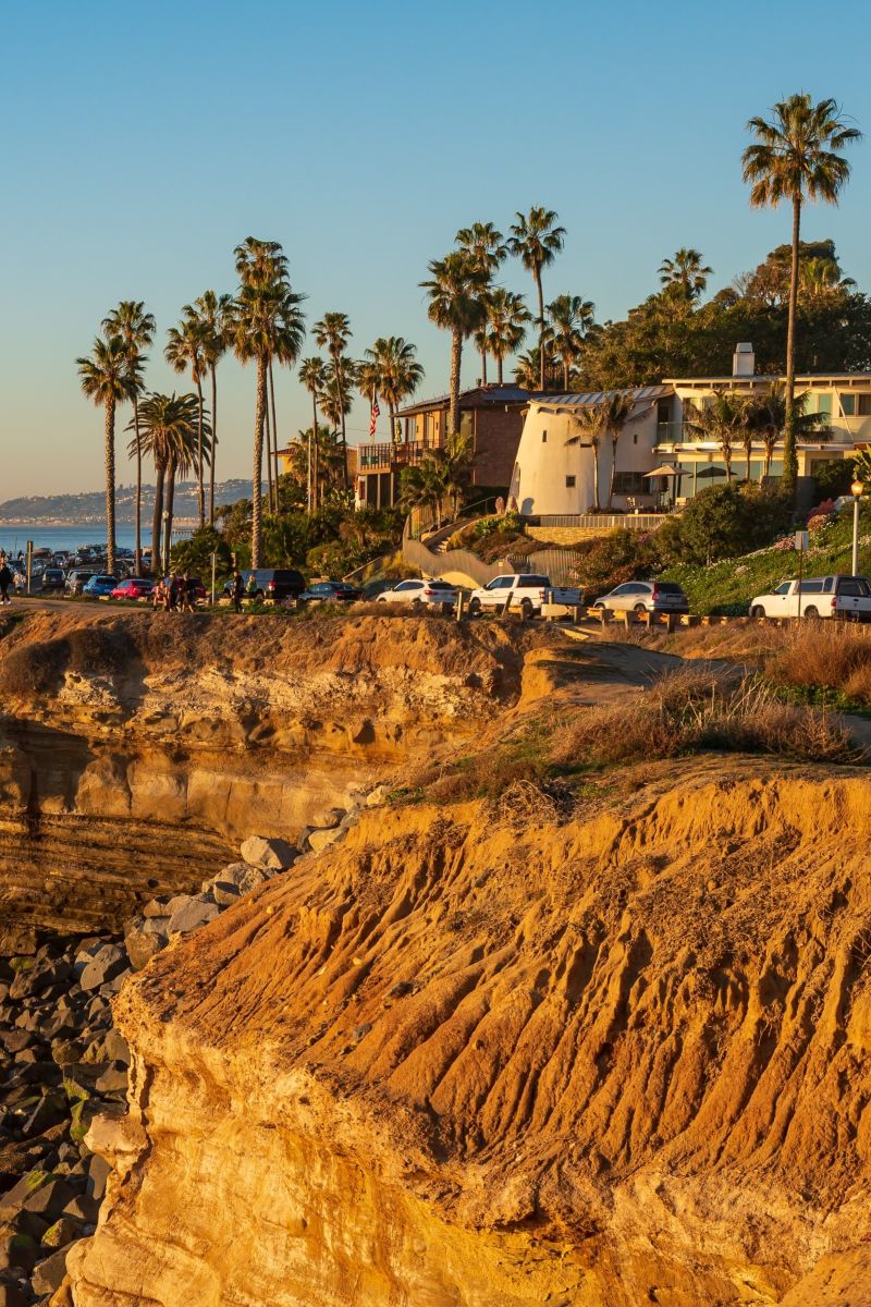 Sunset Cliffs coastline in San Diego