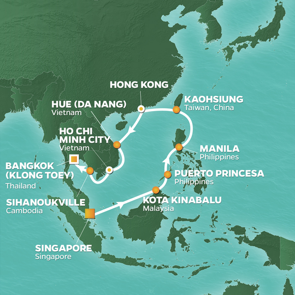 Treasures of Asia Itinerary