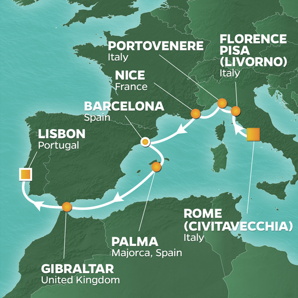 Mediterranean Icons Itinerary