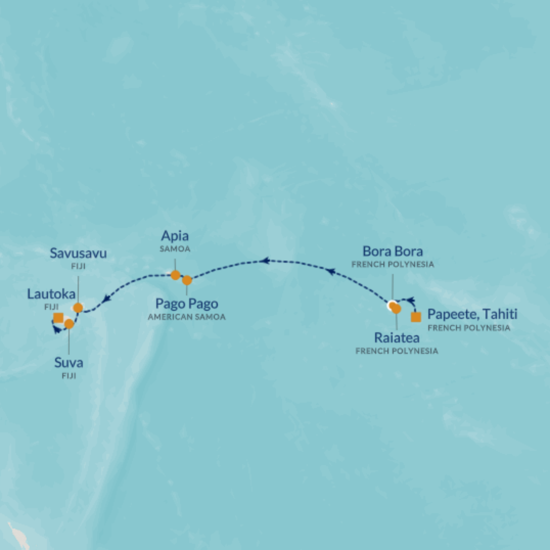 map of cruise segment