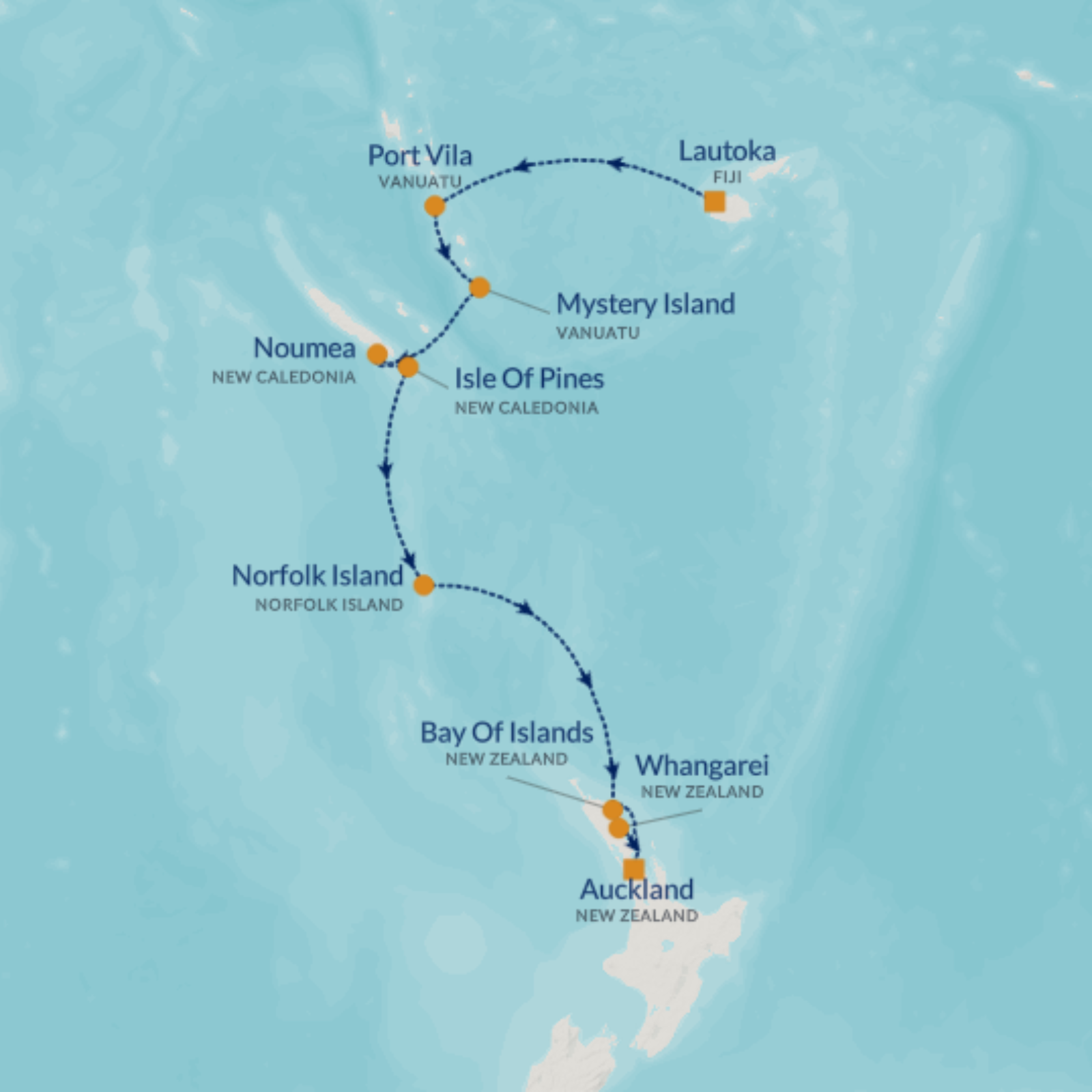 map of cruise segment 