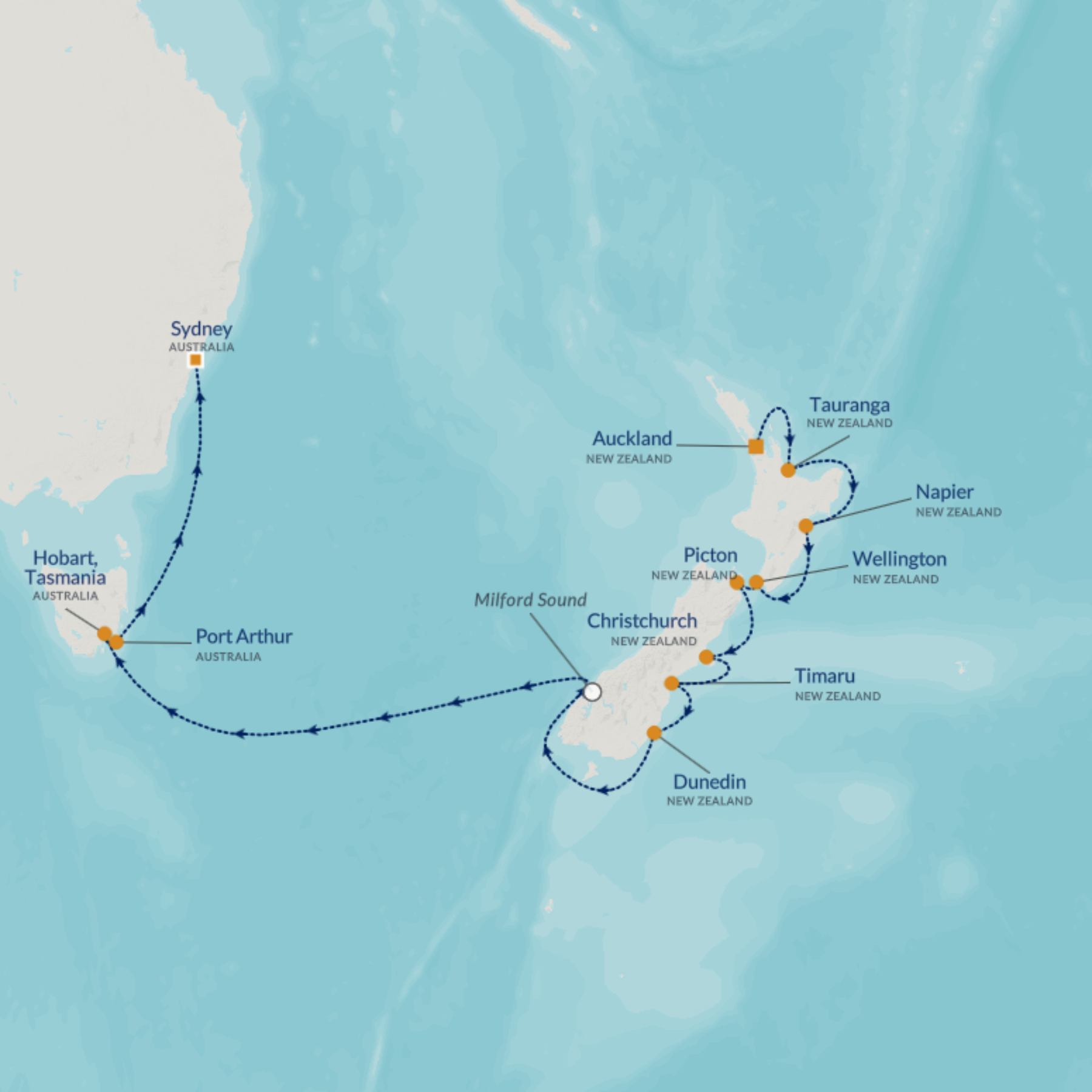 map of cruise segment