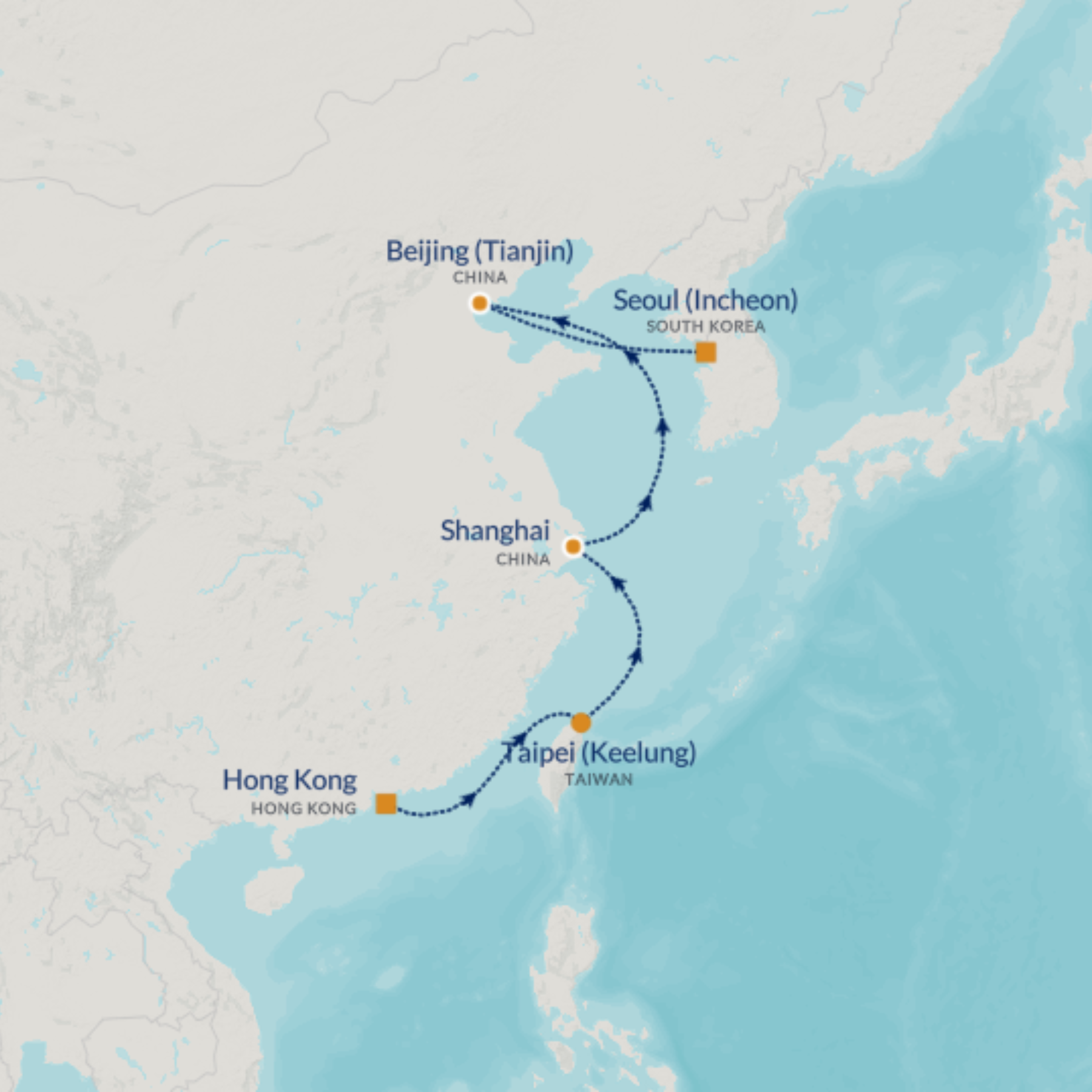 map of cruise route