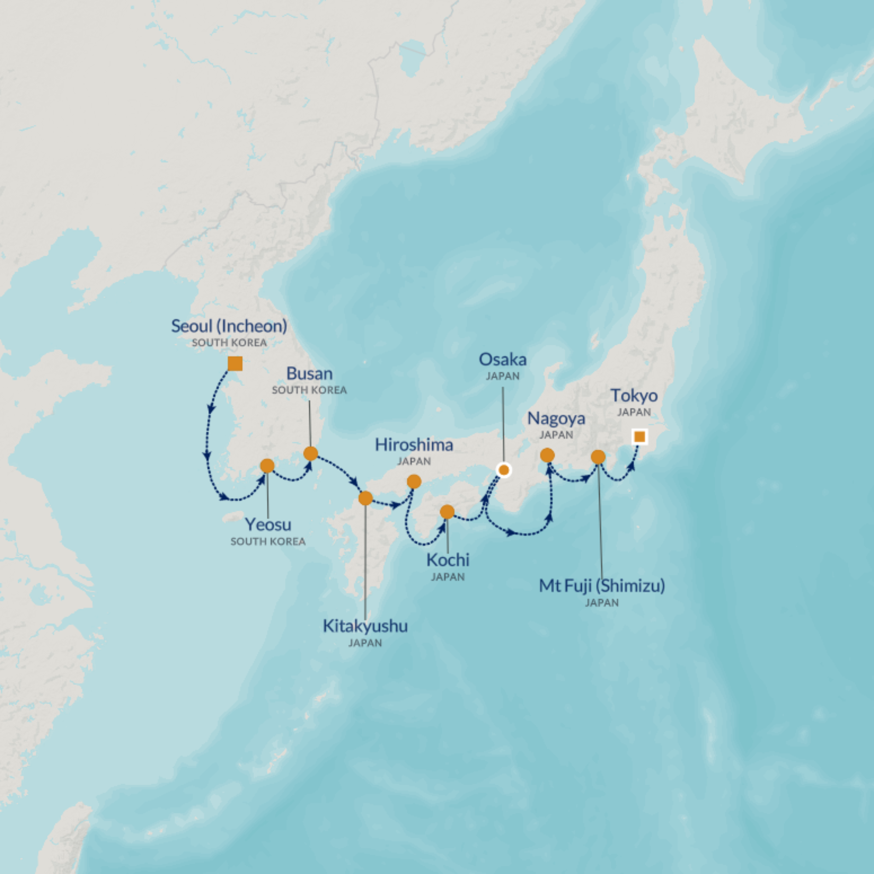 map of cruise route