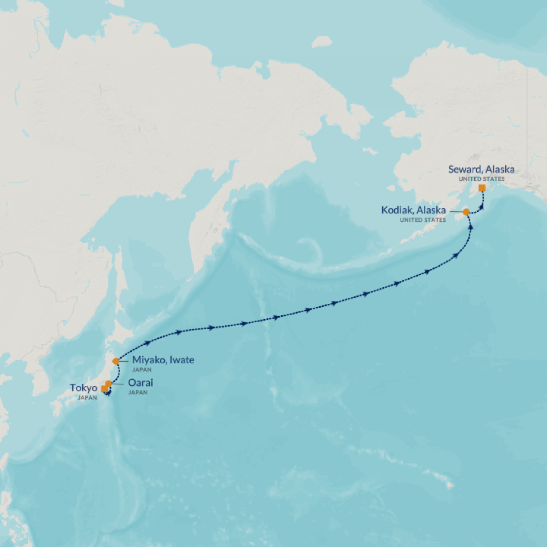 map of cruise route