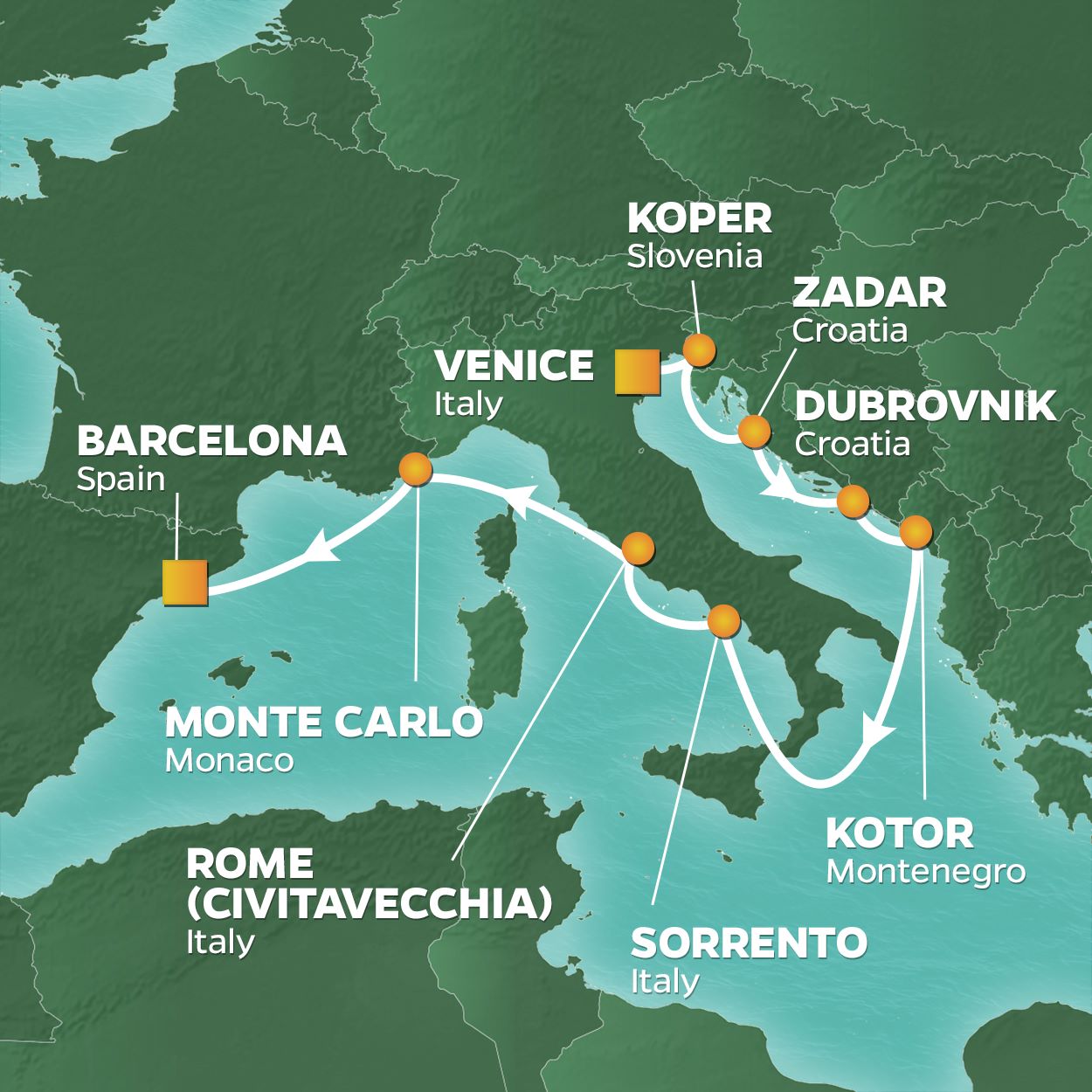 cruise map