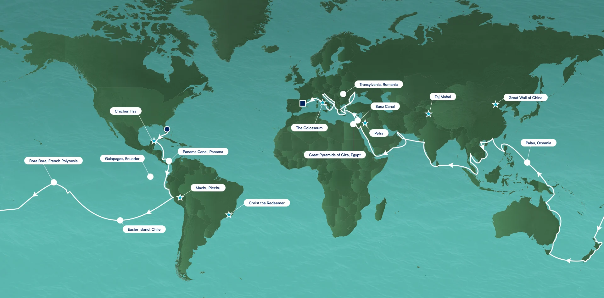 Azamara World Cruise Itinerary