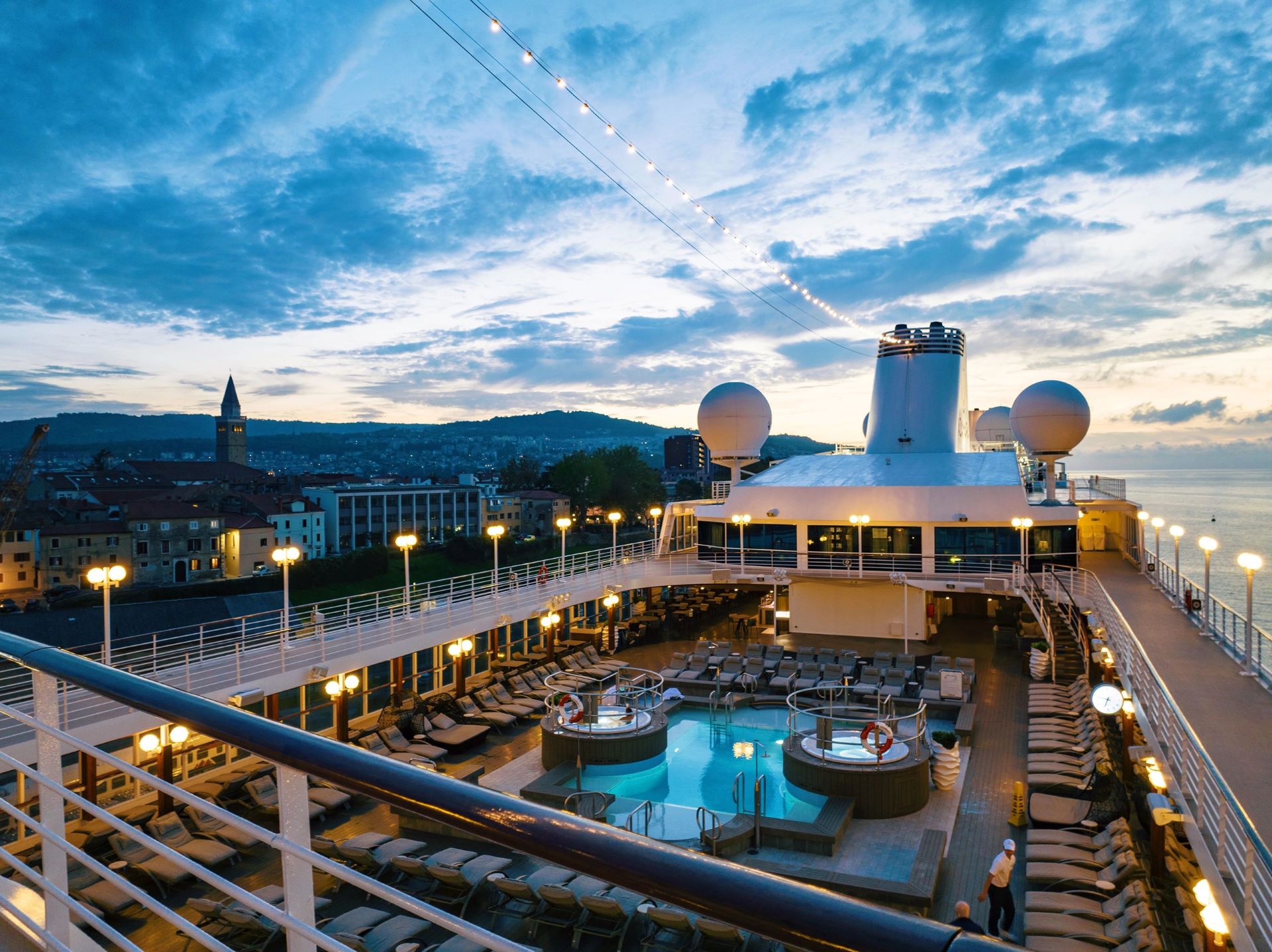 View of Azamara ship sun deck