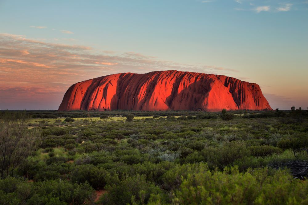 Luminous Ayers Rock (from Melbourne) Photo