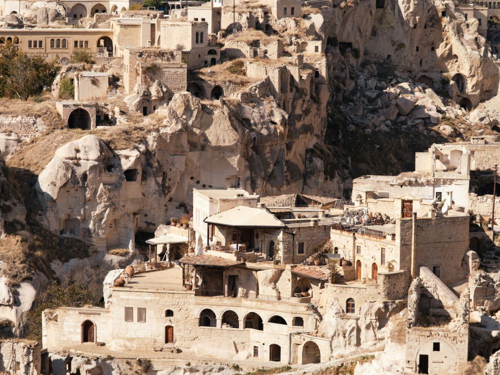 Cappadocia cave-style hotels carved into stone