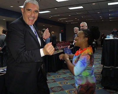 Azamara President and CEO Larry Pimentel, looking pretty darn happy!