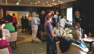 Guests getting a coffee