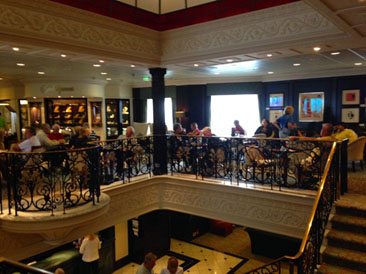 Socializing in the Mosaic Café