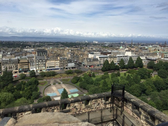 The view from Edinburgh Castle