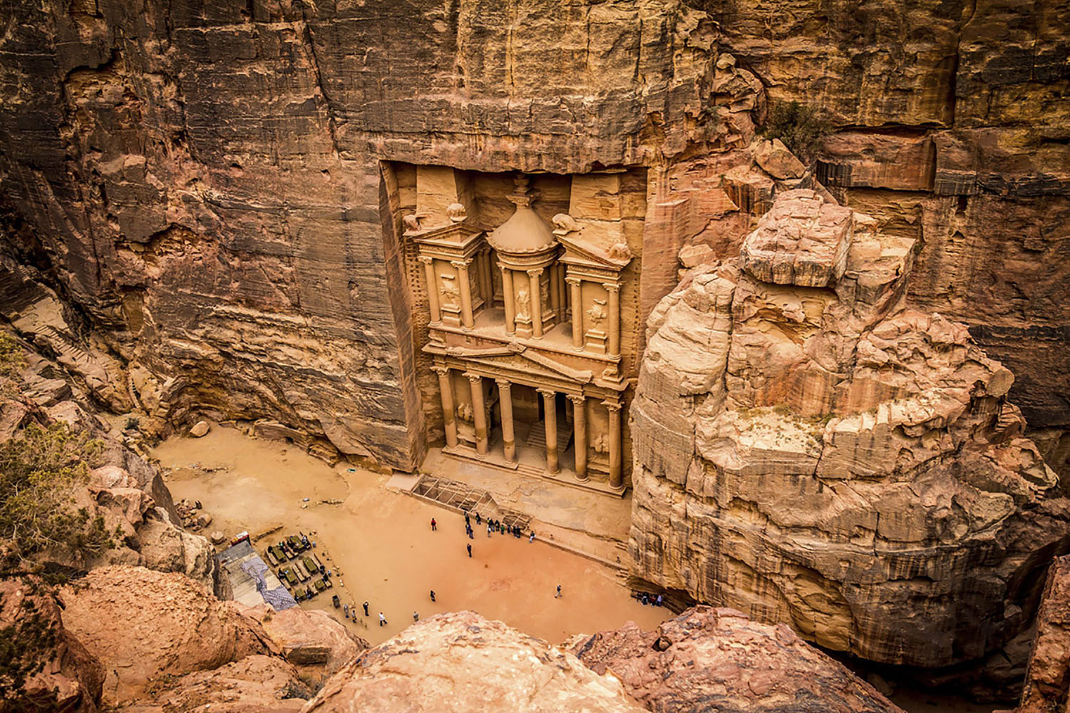 The "Lost City" of Petra in Jordan.