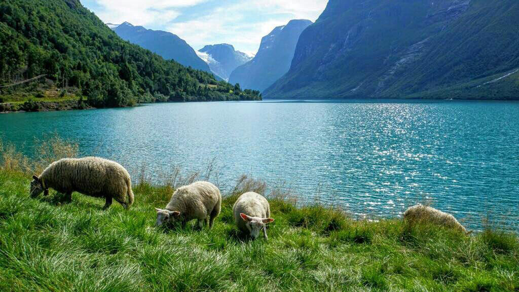 Glacial lakes in Norway.