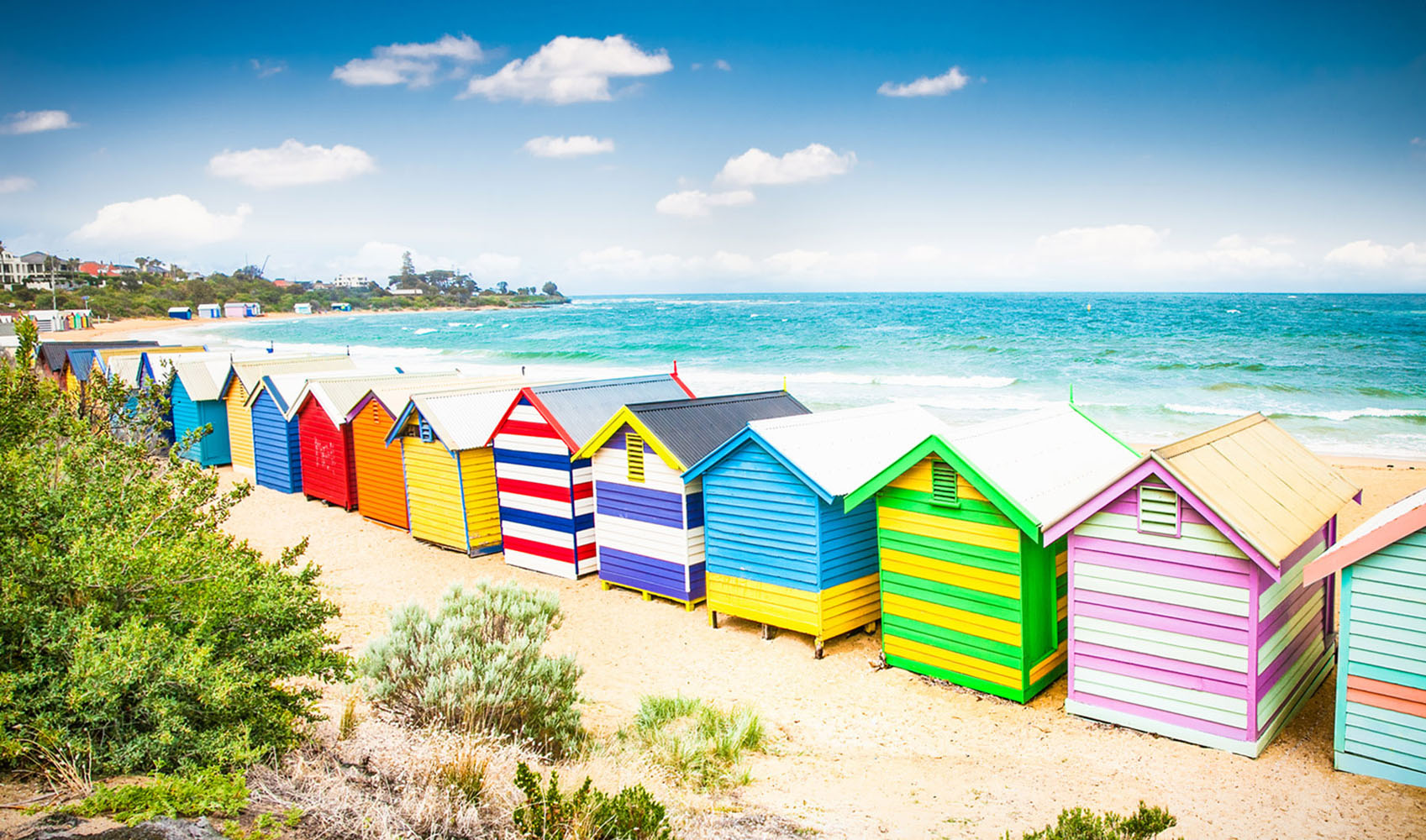 Brighton Beach in Melbourne, Australia.