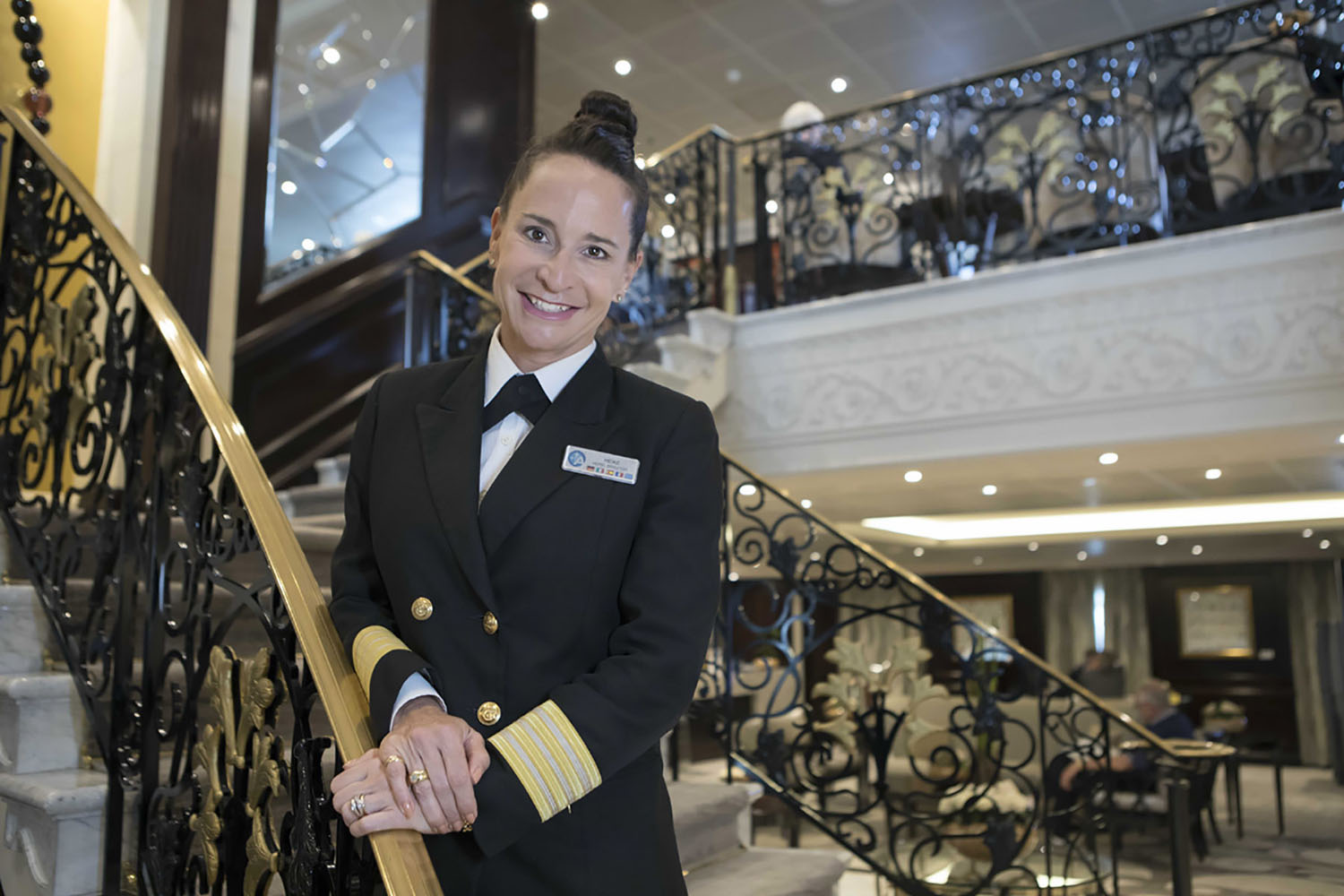 Heike Berdos aboard an Azamara ship