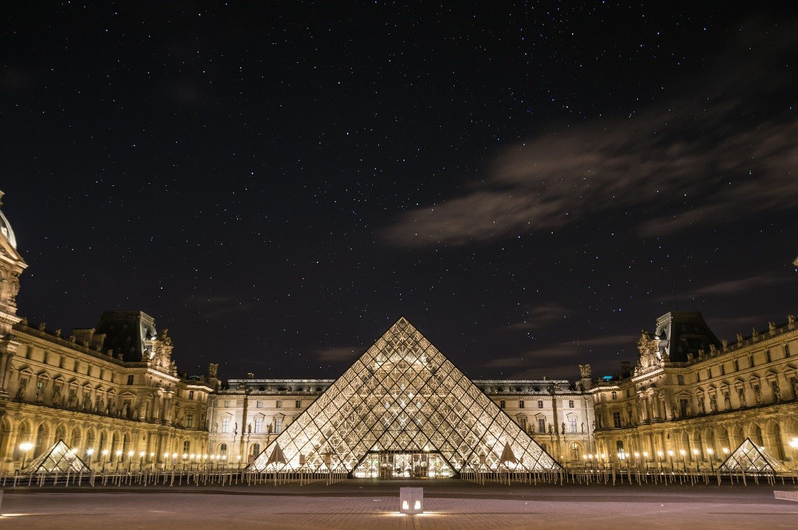Louvre, Paris at night