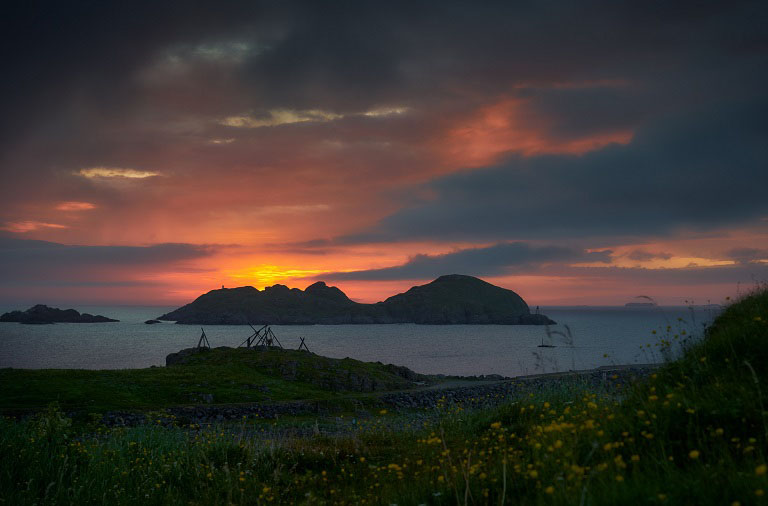 Midnight sun in Norway