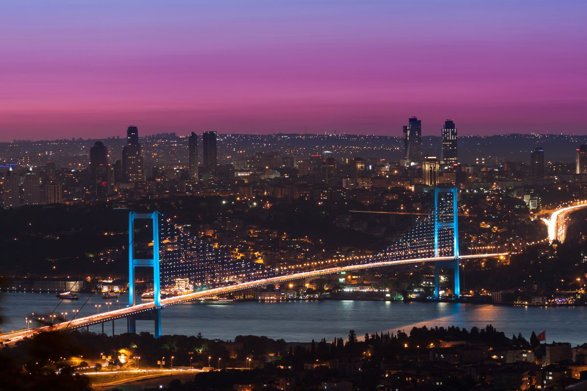 Martyrs Bridge (Also Known As Bosphorus Bridge) in Istanbul