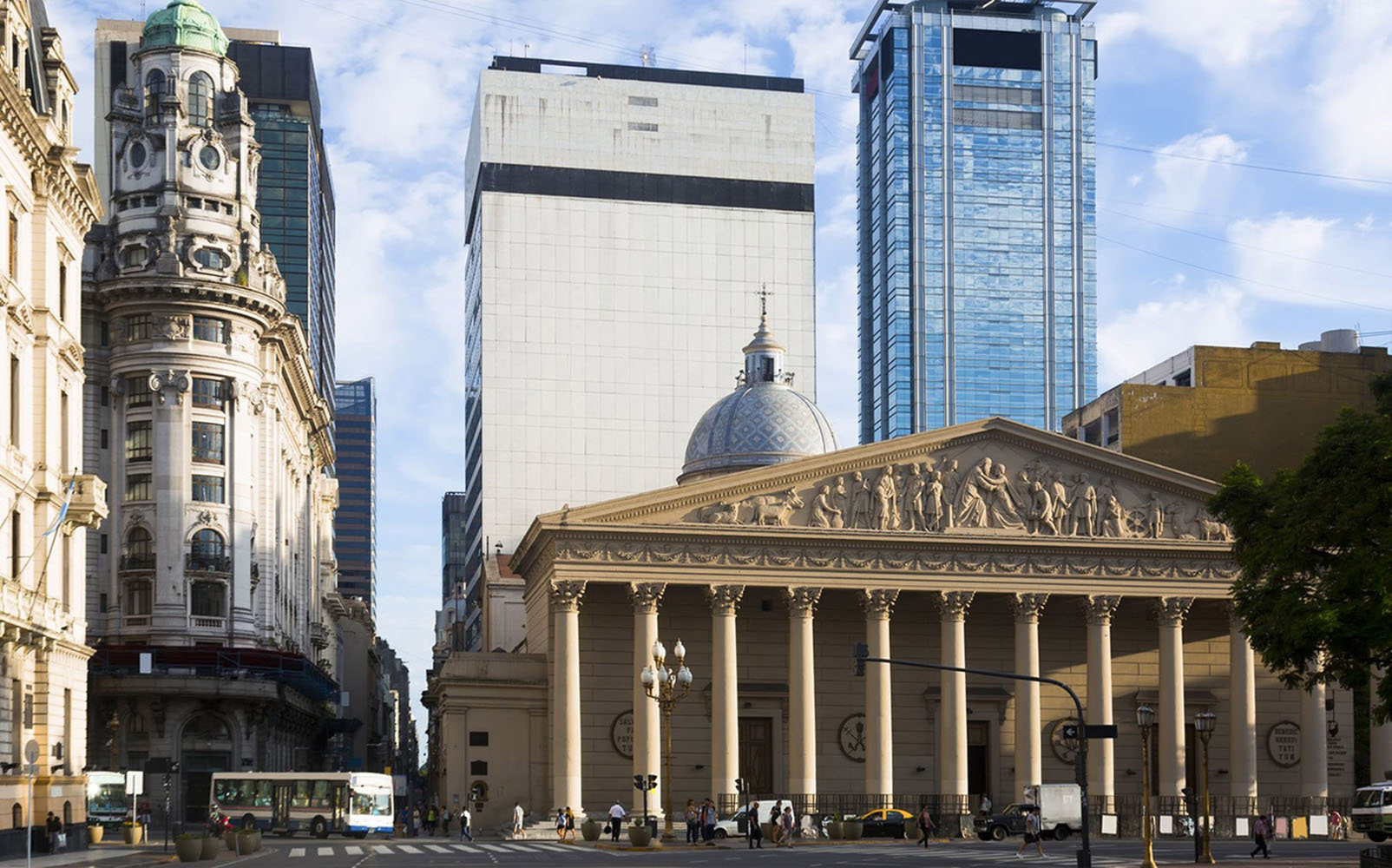Buenos Aires Metropolitan Cathedral on a sunny day in the city of Buenos Aires