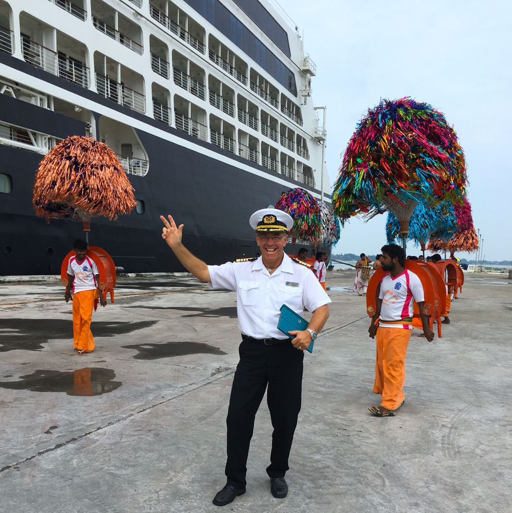 Captain José Vilarhino, one of Azamara's many cruise ship crew members