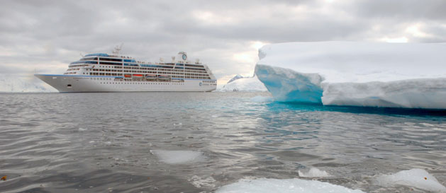 Azamara Journey near an iceberg