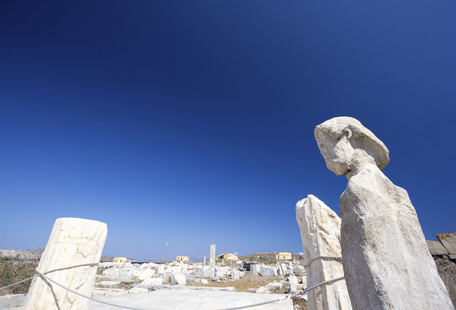 Ancient ruins at Delos, Greece.