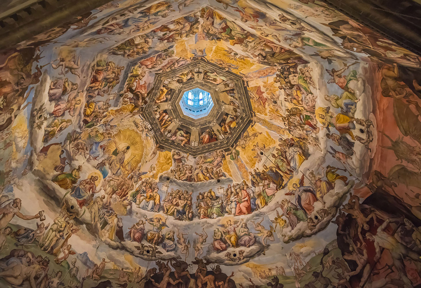 The interior of the Florence Cathedral's dome.