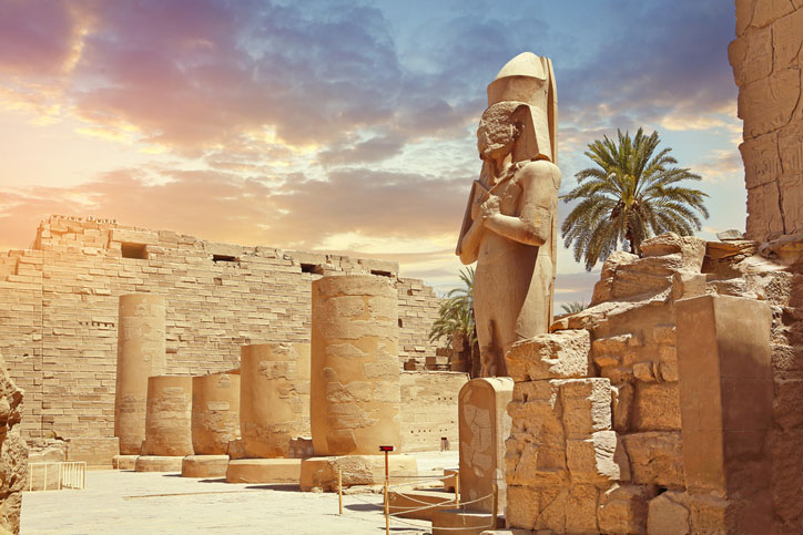 Statue Of Pharaoh At Karnak Temple in Luxor