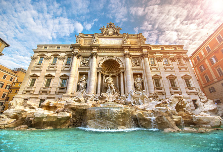 Trevi Fountain at Piazza Di Trevi