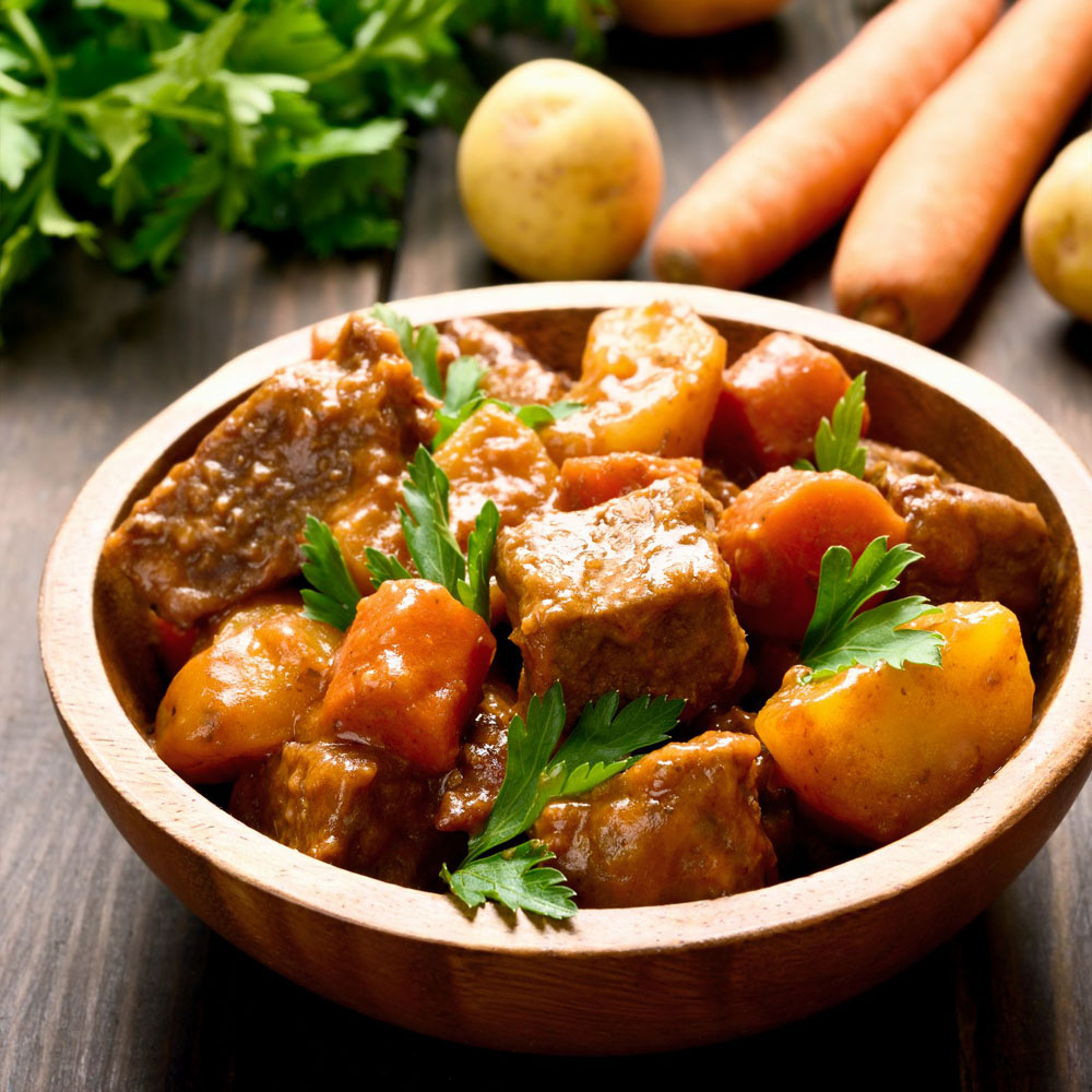 Stifado with meat and vegetables