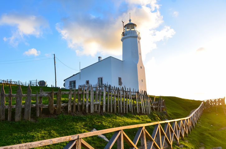 Lighthouse at Inceburun, Sinop. Turkey