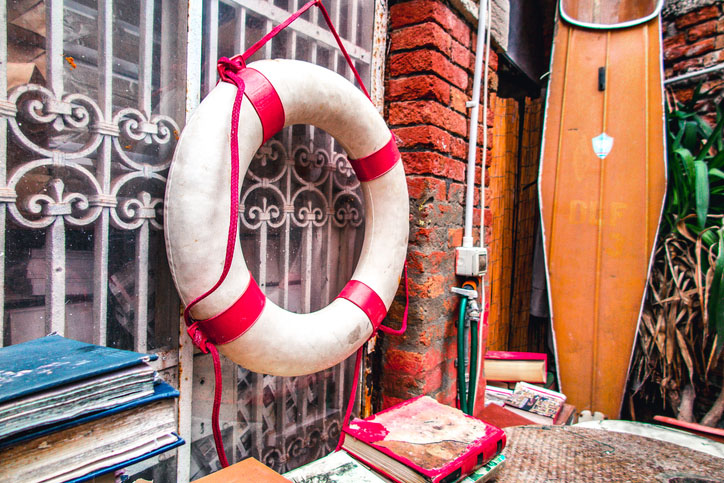 Libreria Alta Acqua, famous alternative bookshop in Venice, Italy